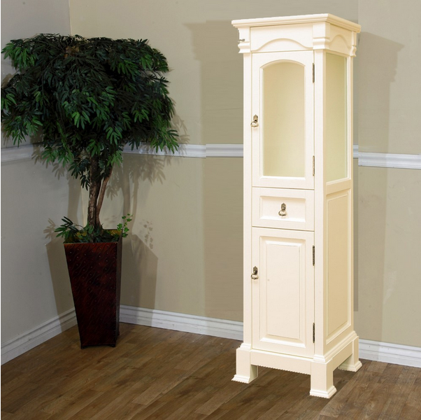 Bellaterra Linen Cabinet-Cream-21-Item #205065-TOWER-CR