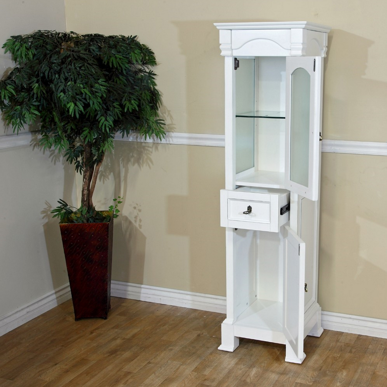 Bellaterra Linen Cabinet-White-23-205065-TOWER-WH