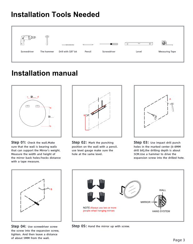 Image contains various graphics showing instalation instructions.