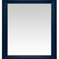 Image is white background photo of Heritage Blue wood framed Ancerre mirror.