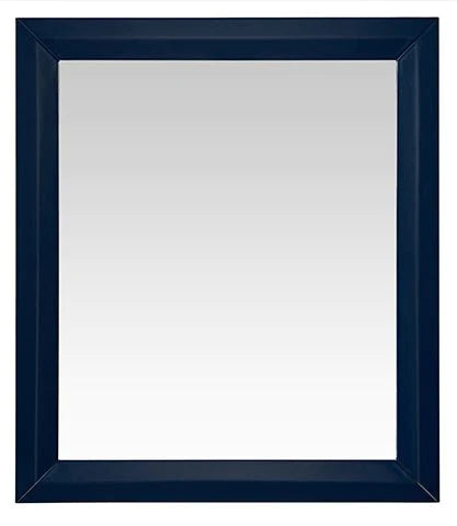 Image is white background photo of Heritage Blue wood framed Ancerre mirror.