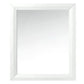 Image is white background photo of white wood framed Ancerre mirror.